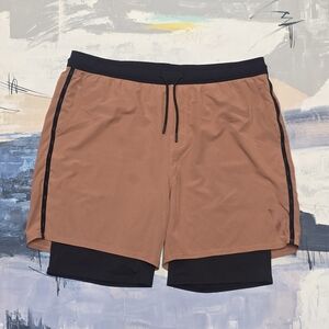 Vuori Fullerton Short Athletic Shorts w/ Liner Clay V393 Mens Size XXLarge